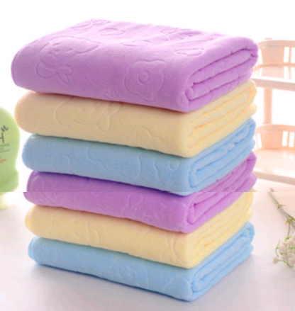 Kids Cartoon Bear Bath Towel 70x140cm-Soft Microfiber Children’s Towel-Super Absorbent Cute Baby & Toddler Towel