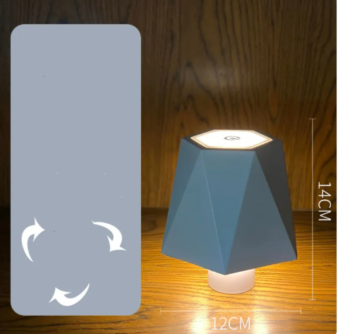 Rechargeable Touch Table Lamp-Wireless USB LED Bedside Light-Dimmable Atmosphere Lamp for Bedroom & Home