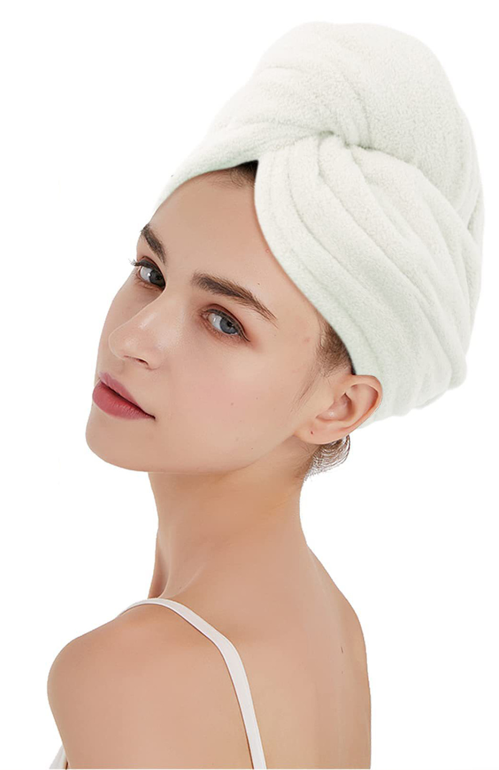Coral Fleece Hair Towel Wrap-Super Absorbent Quick Dry Hair Turban-Soft Microfiber Hair Drying Cap
