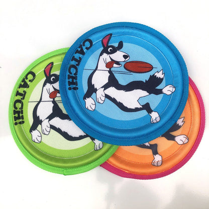 Durable Dog Flying Disc–Lightweight Nylon Fetch Frisbee For Outdoor Play