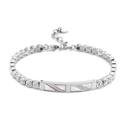 Diamond Shell Bracelet–Titanium Steel Luxury Bracelet, Geometric Irregular Design Jewellery (Gold, Rose Gold & Steel)