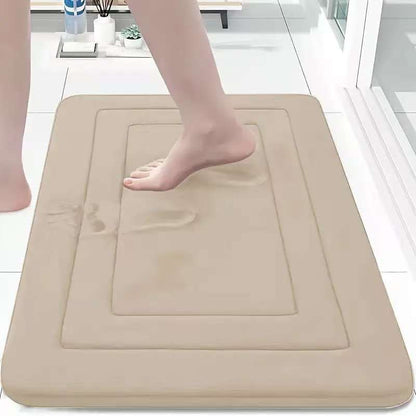 Memory Foam Bath Mat - Soft Quick Dry Non-Slip Bathroom Floor Rug