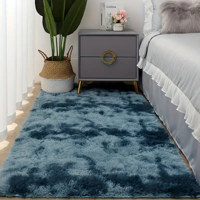 Soft Plush Area Rug–Modern Tie-Dye Non-Slip Carpet for Bedroom & Living Room Décor