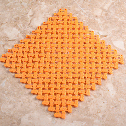 Connectable Non-Slip Bath Mat Tiles-Interlocking Bathroom Floor Mat-Waterproof Anti-Slip Shower Mat