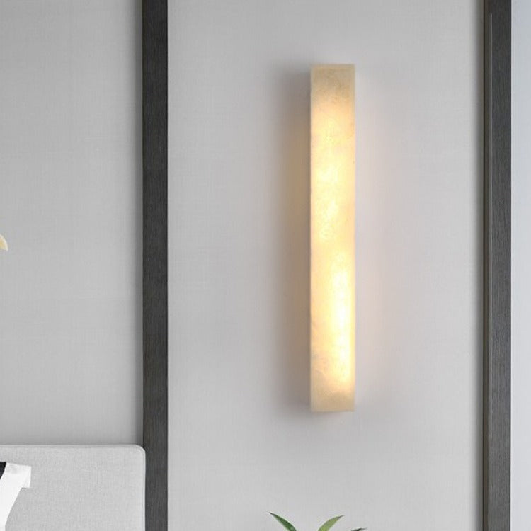 Modern Marble Or Marble Look LED Wall Light - Minimalist Long Wall Lamp for Bedroom & Living Room
