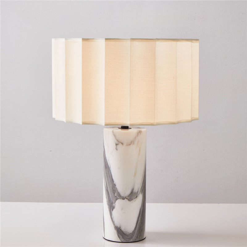 Luxury Italian Marble Table Lamp–Modern Designer Bedside Lamp With 3-Colour Dimmable LED