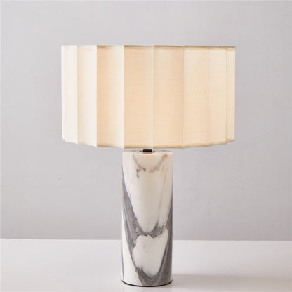 Luxury Italian Marble Table Lamp–Modern Designer Bedside Lamp With 3-Colour Dimmable LED