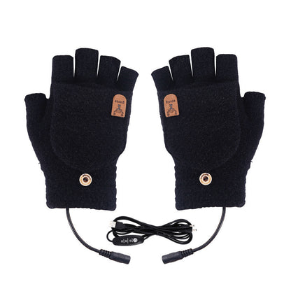 USB Heated Gloves - Recharge-Free Double-Sided Heating Winter Gloves with 3 Adjustable Temperature Settings