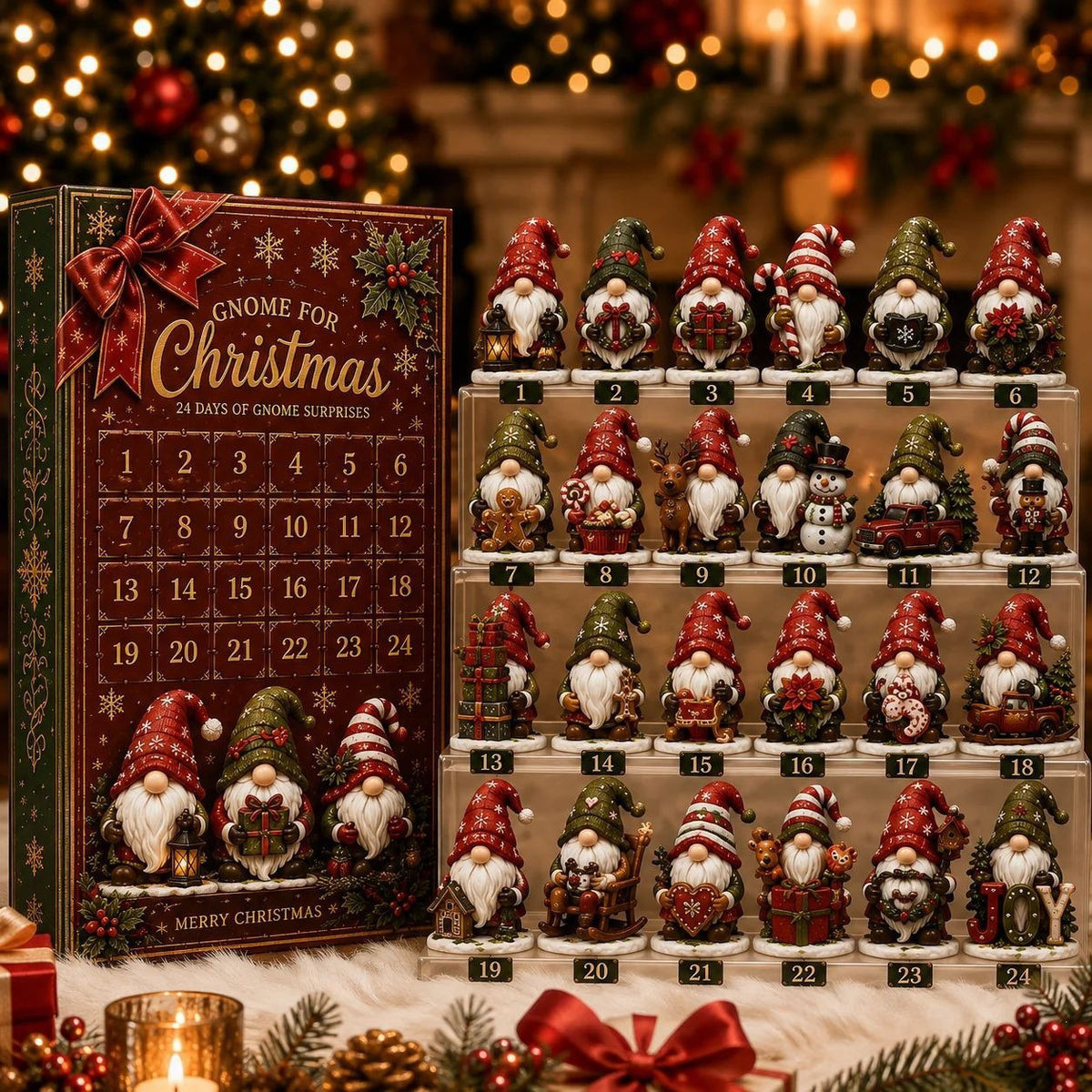 Christmas Acrylic Decorations Blind Box - 3mm Festive Santa, Gnome & Snowman Collectible Ornaments