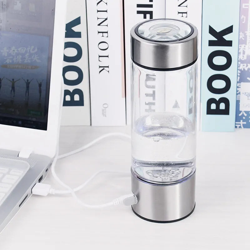 Portable Hydrogen Water Bottle–Rechargeable Hydrogen-Rich Water Generator for Wellness & Hydration