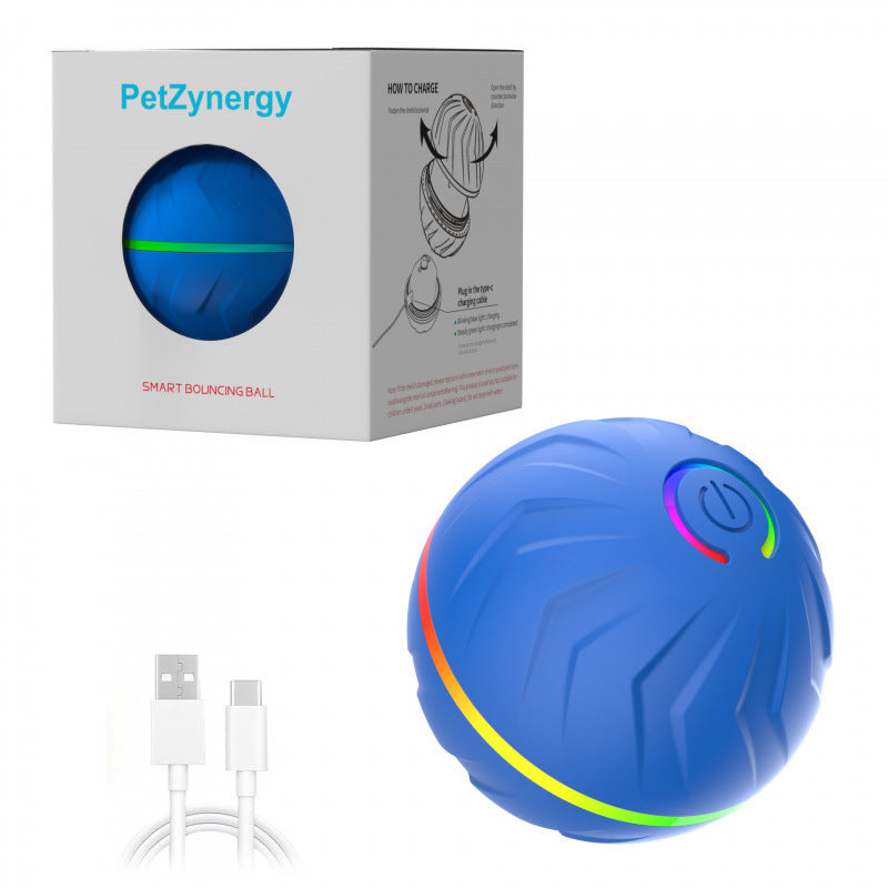 Smart Interactive Bouncing Dog Ball–Durable Rubber Automatic Bounce Toy For Dogs