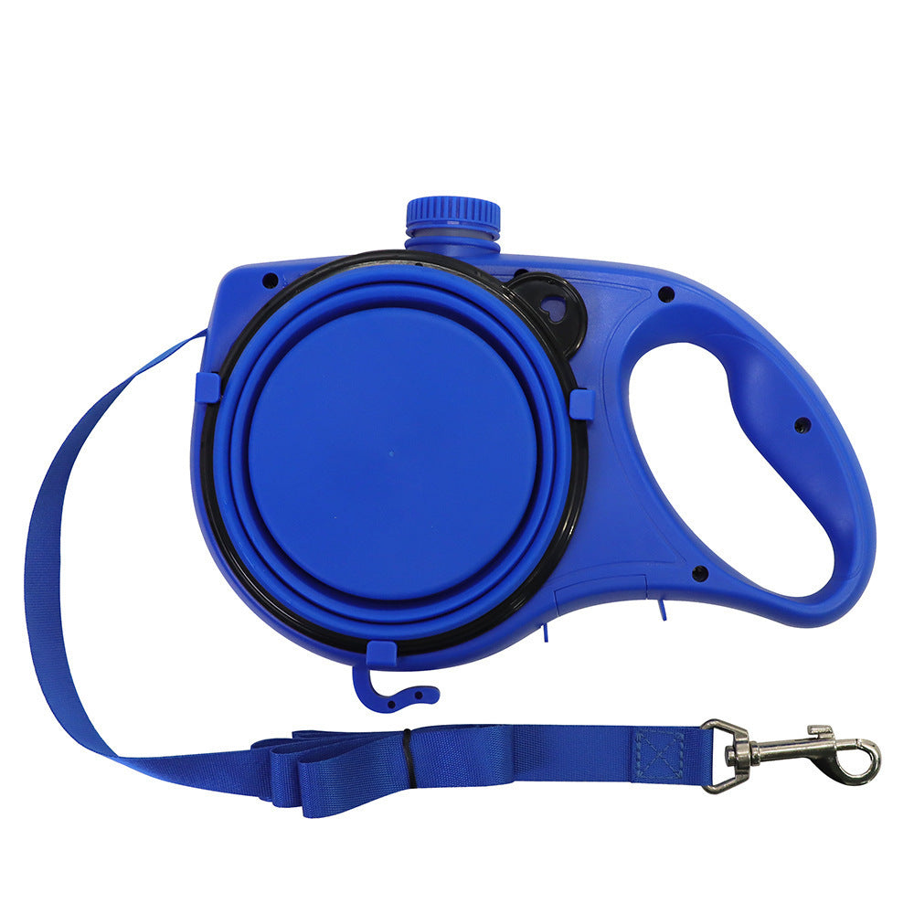 Portable Dog Water Bottle & Leash Set–All-In-One Travel Hydration & Feeding Solution