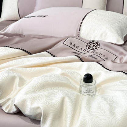 Luxury Lyocell Bedding Set–Ultra Soft Cooling 4-Piece Quilt Cover Set