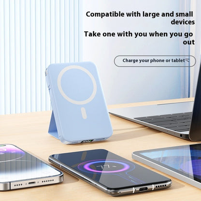 10000mAh Magnetic Wireless Power Bank–Fast Charging Portable Charger with Built-In Cable