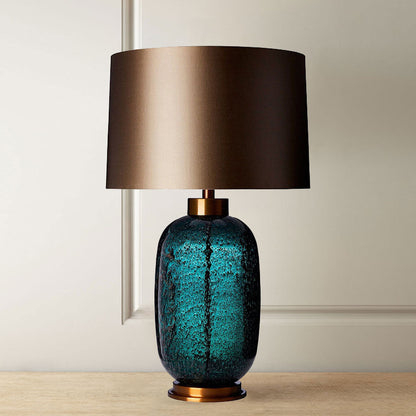 Modern Glass Table Lamp - Large Colourful Vase Bedside & Living Room Lamp
