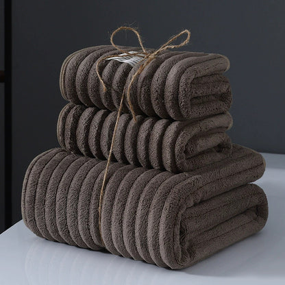 Ultra Soft Coral Fleece Towels-Super Absorbent Quick Dry Bath Towels-Lightweight Bathroom, Gym & Travel Towels