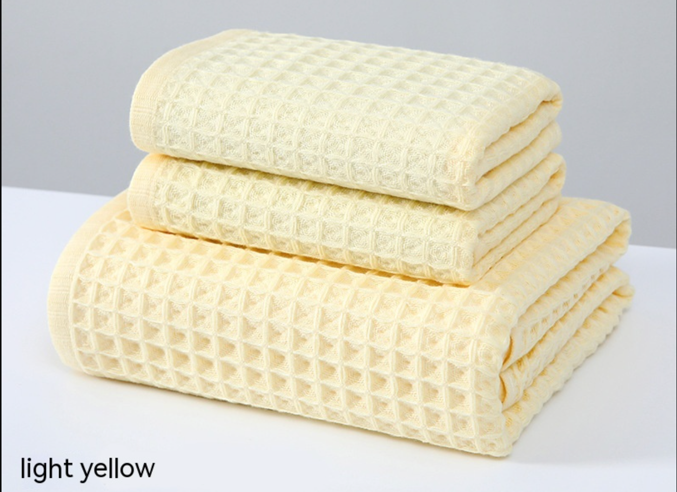 Cotton Waffle Bath Towel-Lightweight Quick Dry Waffle Weave Towel-Soft Absorbent Spa Bathroom Towel
