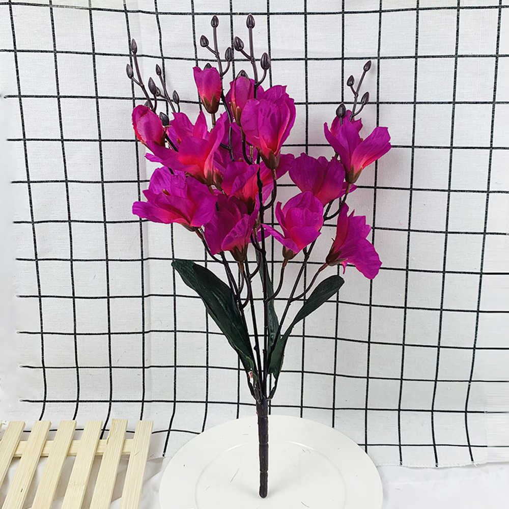 Artificial Magnolia Silk Flower Bouquet–Luxury Faux Floral Arrangement for Home & Wedding Décor