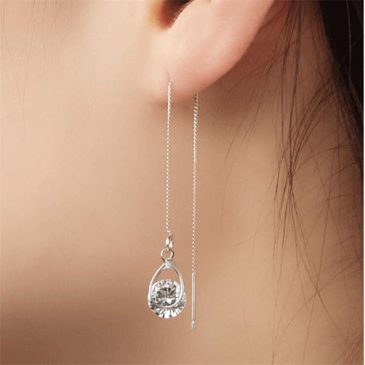 Water Drop Tassel Earrings–Asymmetrical Gold & Silver Drop Earrings, Elegant Alloy Statement Jewellery