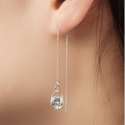 Water Drop Tassel Earrings–Asymmetrical Gold & Silver Drop Earrings, Elegant Alloy Statement Jewellery