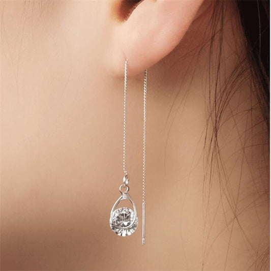 Water Drop Tassel Earrings–Asymmetrical Gold & Silver Drop Earrings, Elegant Alloy Statement Jewellery