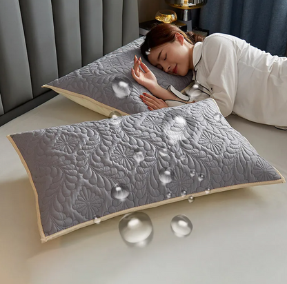 Waterproof Latex Pillow Protectors–Pair Pack Oil & Moisture Resistant Pillow Covers