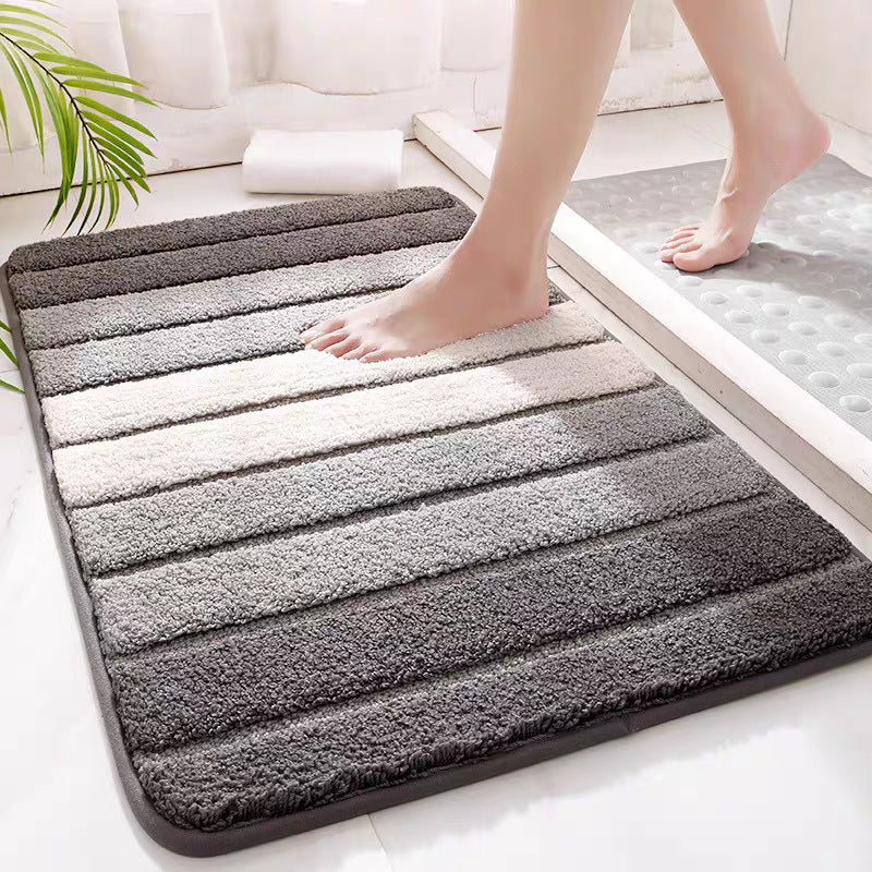 Plush Non-Slip Bath Mat | Quick Dry Absorbent Bathroom Floor Rug
