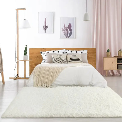 Plush Fuzzy Area Rug–Soft Non-Slip Carpet for Bedroom, Living Room & Modern Home Décor