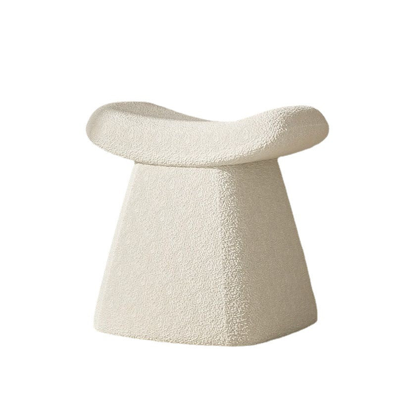 Luxury Teddy Fleece Vanity Stool–Modern Makeup Chair & Accent Seat