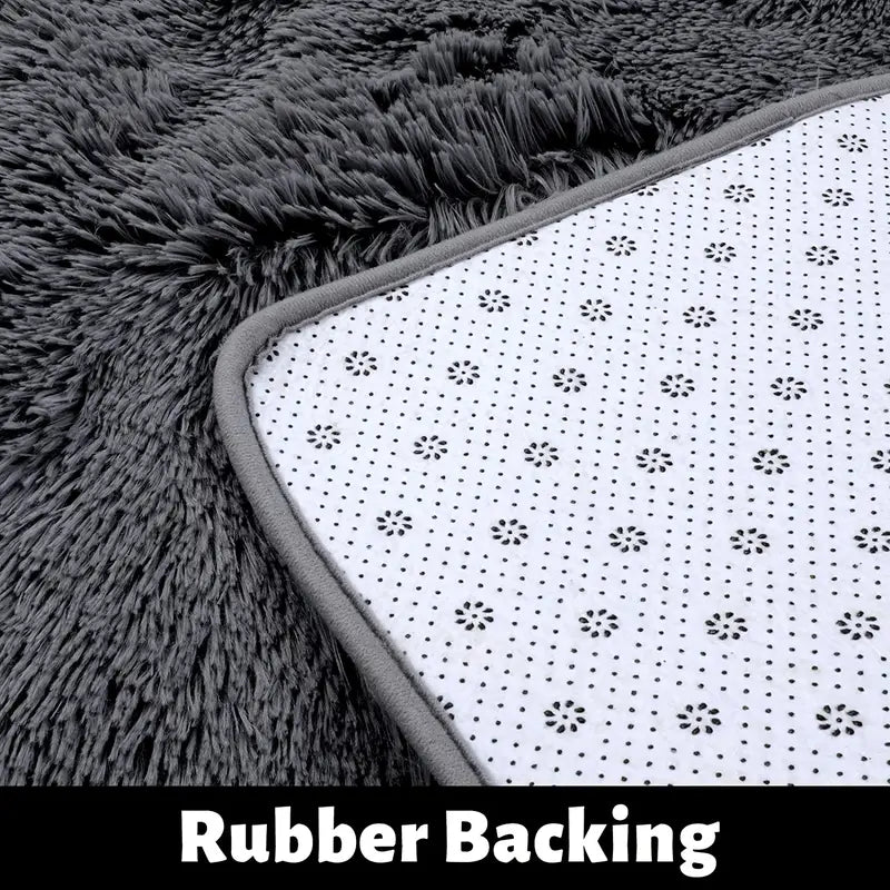 Plush Fuzzy Area Rug–Soft Non-Slip Carpet for Bedroom, Living Room & Modern Home Décor