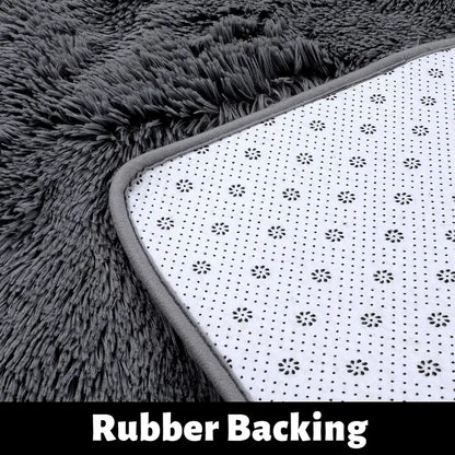 Plush Fuzzy Area Rug–Soft Non-Slip Carpet for Bedroom, Living Room & Modern Home Décor