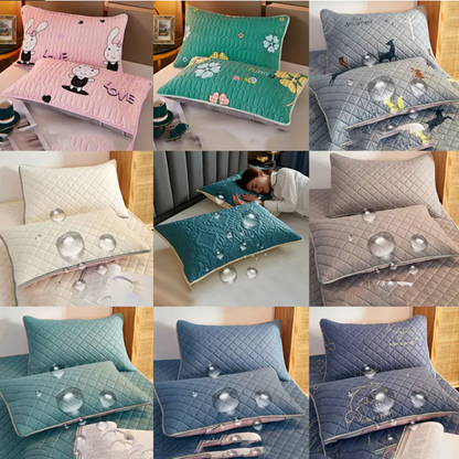 Waterproof Latex Pillow Protectors–Pair Pack Oil & Moisture Resistant Pillow Covers