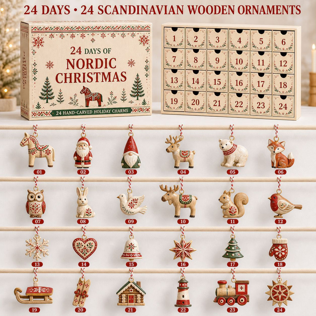 Christmas Acrylic Decorations Blind Box - 3mm Festive Santa, Gnome & Snowman Collectible Ornaments