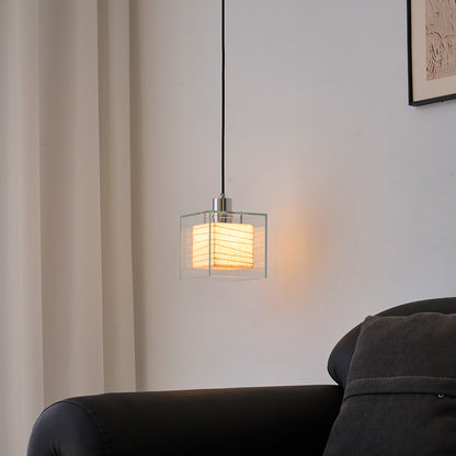 Bauhaus Glass Pendant Light - Mid-Century Modern LED Hanging Ceiling Lamp