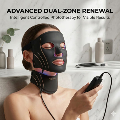 Premium LED Photon Therapy Face Mask–Rechargeable Silicone Light Therapy Mask