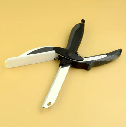 2-in-1 Kitchen Scissors & Cutting Board–Stainless Steel Food Cutter Knife for Vegetables, Fruits & Meat