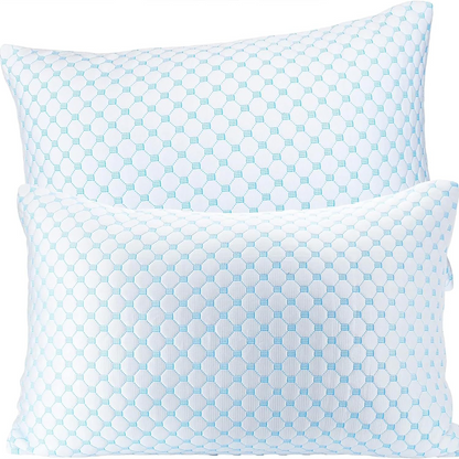 Shredded Memory Foam Pillow–Adjustable Cooling Bed Pillow for Neck & Shoulder Support, Side Sleeper Ergonomic Pillow