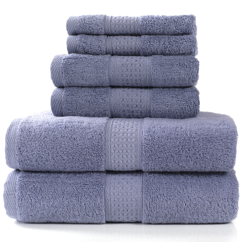 6 Piece Cotton Towel Set-Soft Absorbent Bath Towels Set-Luxury Bathroom Towels Quick Dry
