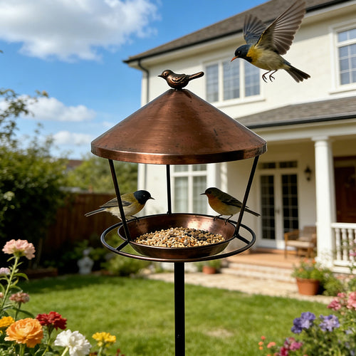 Decorative Iron Ring Bird Feeder–Garden Bird Feeding Station & Outdoor Garden Ornament