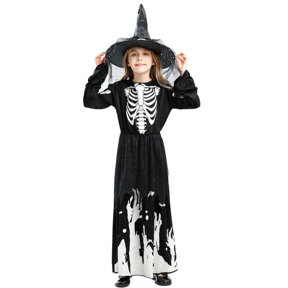Glow-in-the-Dark Halloween Costume – Grim Reaper & Skull Cosplay Set
