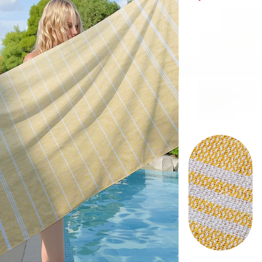 Oversized Tassel Beach Towel–Quick-Dry Cotton Blend Tassel Beach Blanket