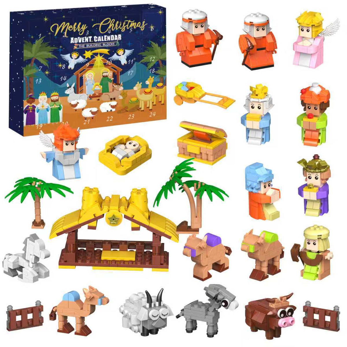 DIY Christmas Advent Calendar Building Blocks - 24-Day Countdown Toy Set for Kids