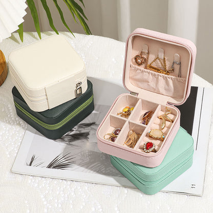 Travel Cosmetic Bag & Jewelry Organiser–Compact Makeup & Jewellery Storage Case for Rings, Earrings & Essentials (Portable Mini Case)