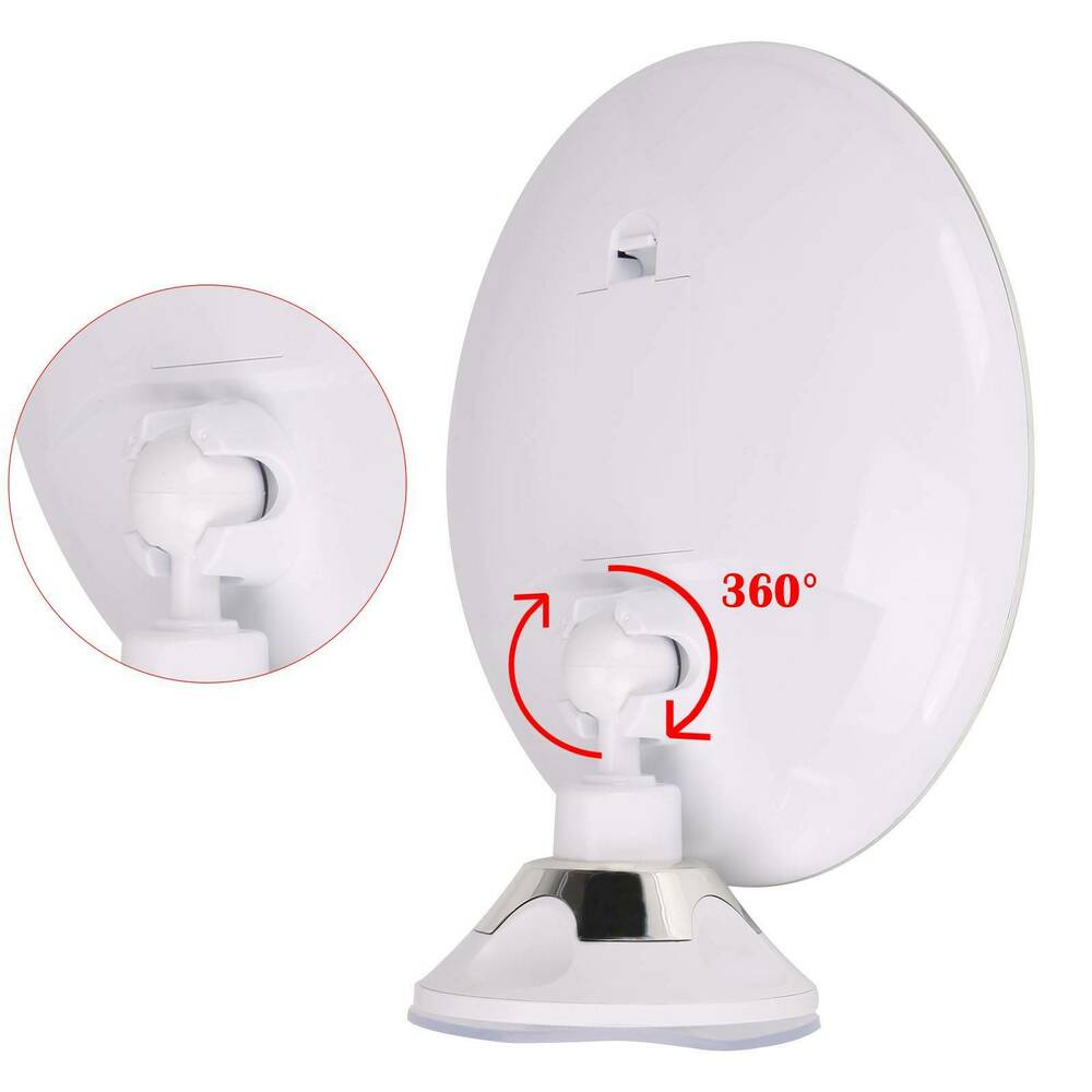 LED Vanity Makeup Mirror–10X Magnifying Double-Sided Mirror with Fill Light