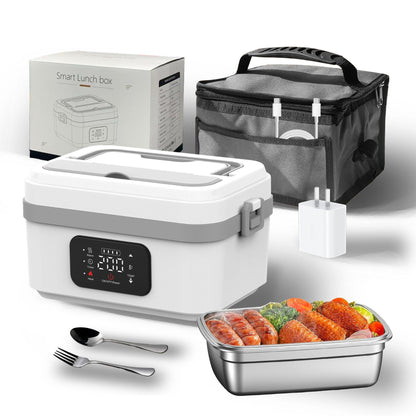 Portable Electric Lunch Box–USB Rechargeable Food Warmer with Stainless Steel Container
