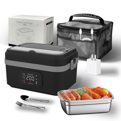 Portable Electric Lunch Box–USB Rechargeable Food Warmer with Stainless Steel Container