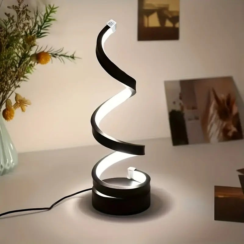 Modern Circle LED Bedside Lamp–Minimalist USB Dimmable Table Lamp for Bedroom Décor
