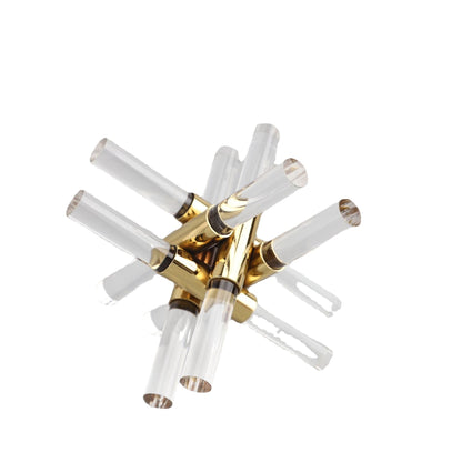 Modern Acrylic Cross Sculpture–Luxury Geometric Metal & Acrylic Home Décor Ornament