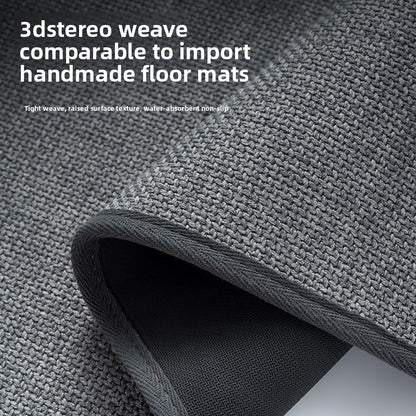 Super Absorbent Non-Slip Bath Mat - Quick Dry Linen Bathroom Floor Rug