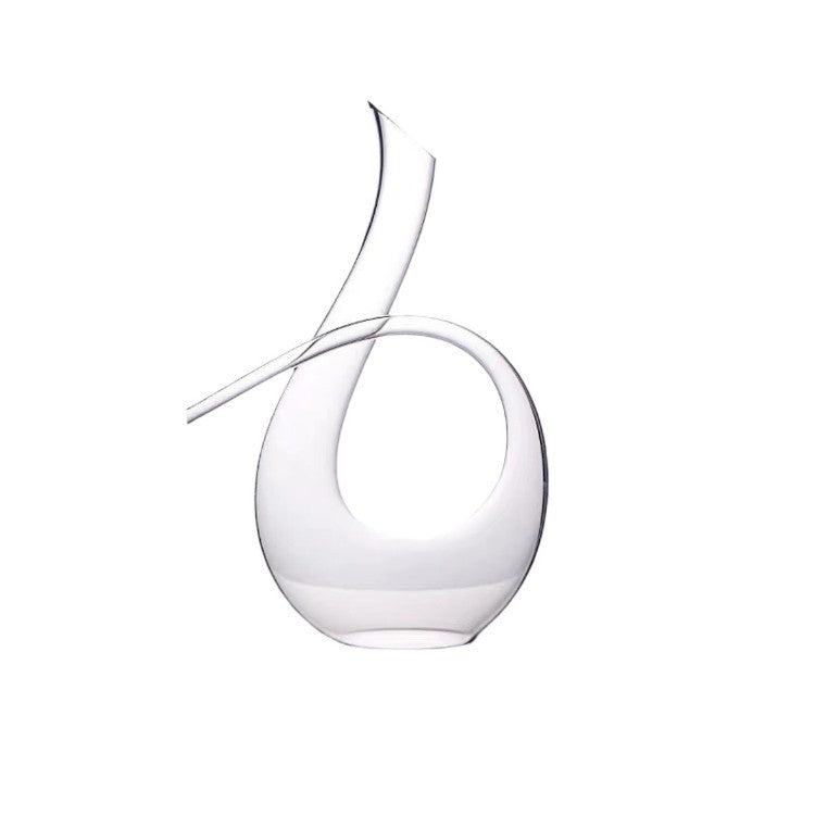 Crystal Glass Wine Decanter - 1000ml+ U-Shaped & Snail Red Wine Aerator Carafe